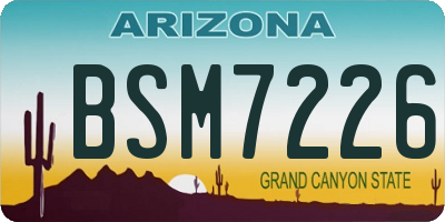 AZ license plate BSM7226