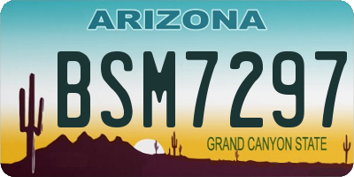 AZ license plate BSM7297