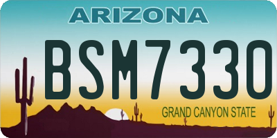 AZ license plate BSM7330