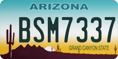 AZ license plate BSM7337