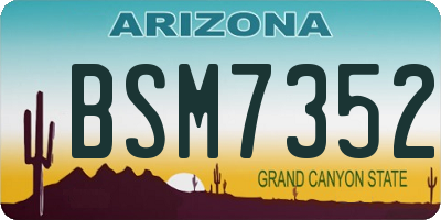 AZ license plate BSM7352