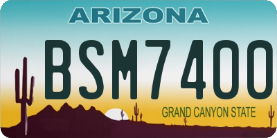 AZ license plate BSM7400