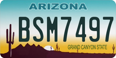 AZ license plate BSM7497