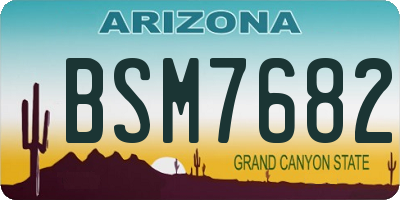 AZ license plate BSM7682