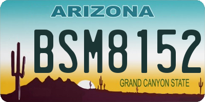 AZ license plate BSM8152