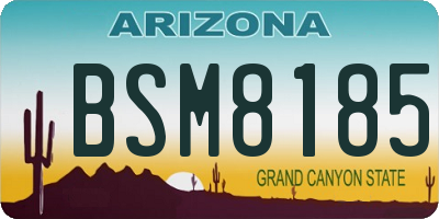 AZ license plate BSM8185