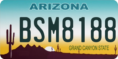AZ license plate BSM8188