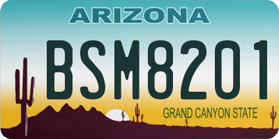 AZ license plate BSM8201