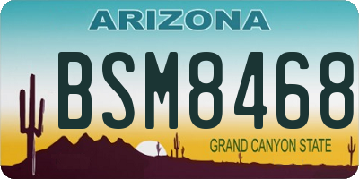 AZ license plate BSM8468