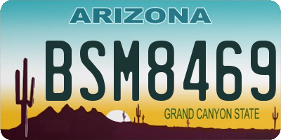 AZ license plate BSM8469