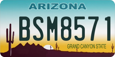 AZ license plate BSM8571