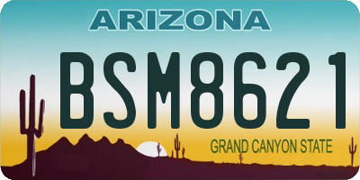 AZ license plate BSM8621