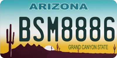 AZ license plate BSM8886
