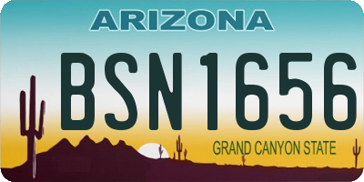 AZ license plate BSN1656