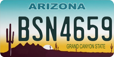 AZ license plate BSN4659
