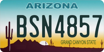AZ license plate BSN4857