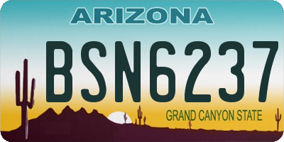AZ license plate BSN6237