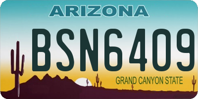 AZ license plate BSN6409