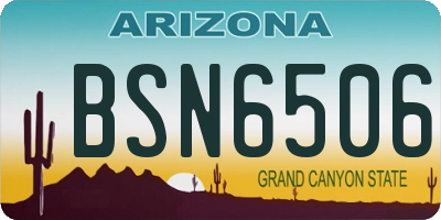 AZ license plate BSN6506