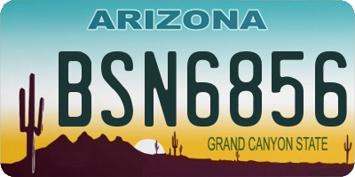 AZ license plate BSN6856