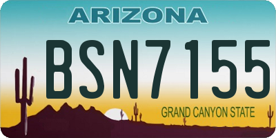 AZ license plate BSN7155