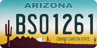 AZ license plate BSO1261