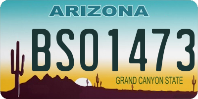 AZ license plate BSO1473