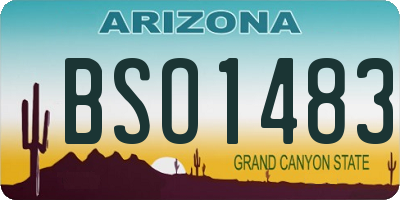 AZ license plate BSO1483