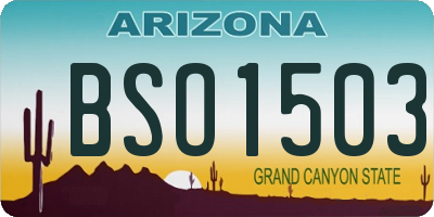 AZ license plate BSO1503