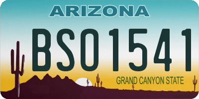 AZ license plate BSO1541
