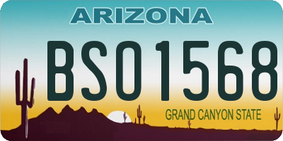 AZ license plate BSO1568