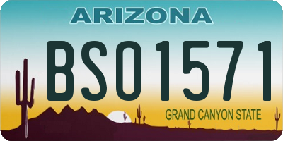 AZ license plate BSO1571