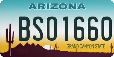 AZ license plate BSO1660