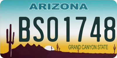 AZ license plate BSO1748
