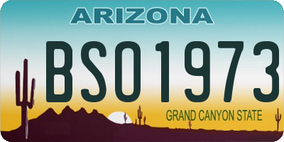 AZ license plate BSO1973