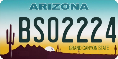 AZ license plate BSO2224