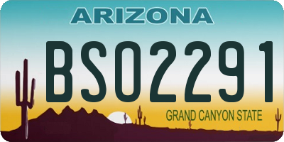 AZ license plate BSO2291