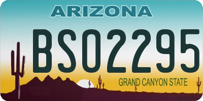 AZ license plate BSO2295