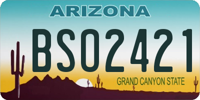 AZ license plate BSO2421