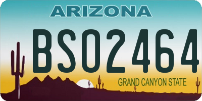AZ license plate BSO2464
