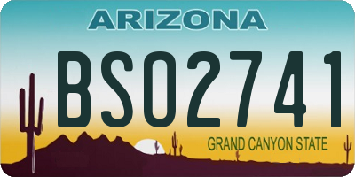 AZ license plate BSO2741