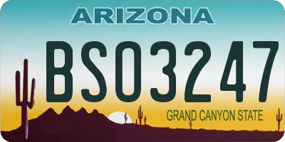 AZ license plate BSO3247
