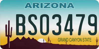 AZ license plate BSO3479