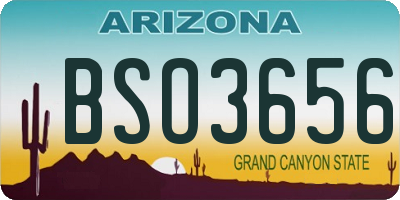 AZ license plate BSO3656
