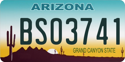 AZ license plate BSO3741