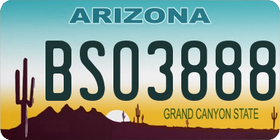 AZ license plate BSO3888