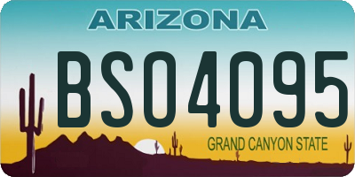 AZ license plate BSO4095