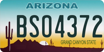 AZ license plate BSO4372