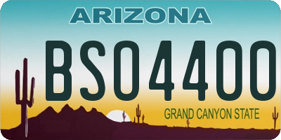 AZ license plate BSO4400