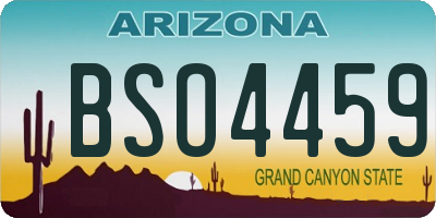 AZ license plate BSO4459